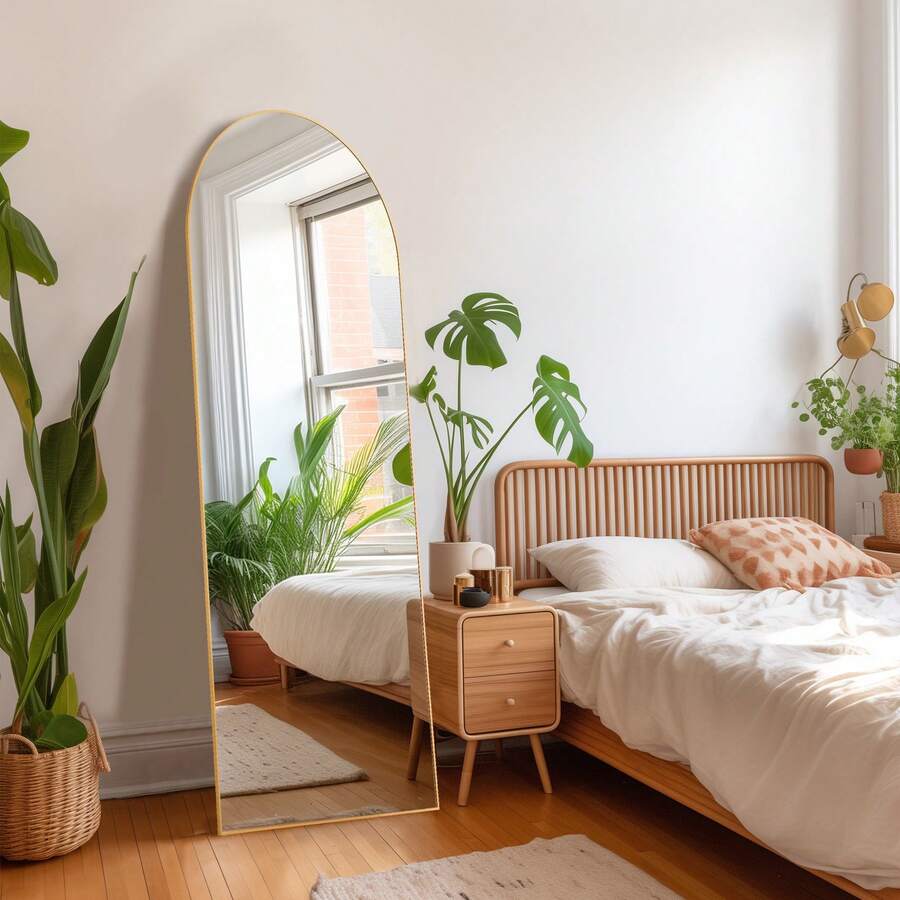Arch Mirror Leaning - Lustro na całej długości z podstawką,