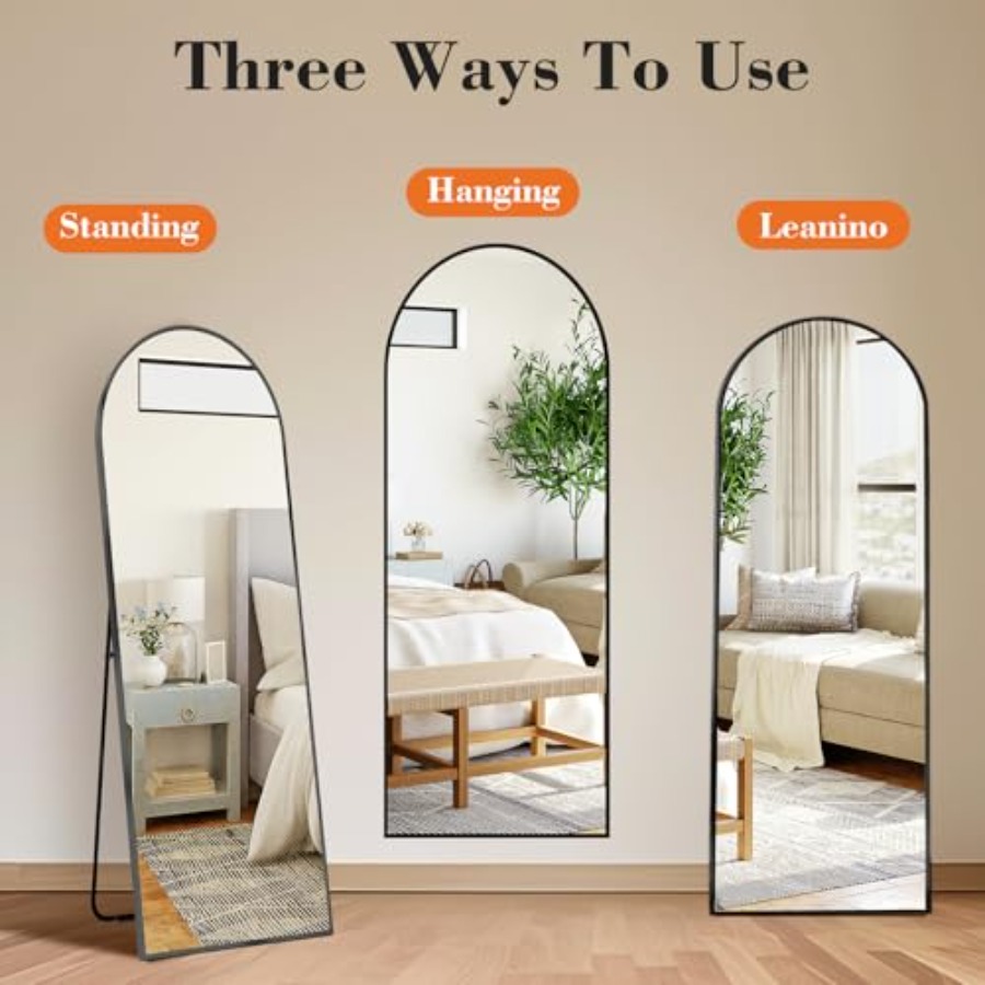 Łukowate lustro pełnowymiarowe – Arch Mirror Leaning recenzja i cena