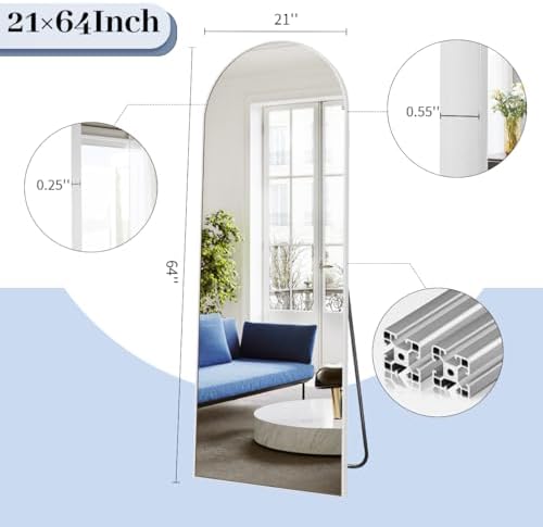Lustro podłogowe na całą sylwe – Arch Mirror Leaning recenzja i cena
