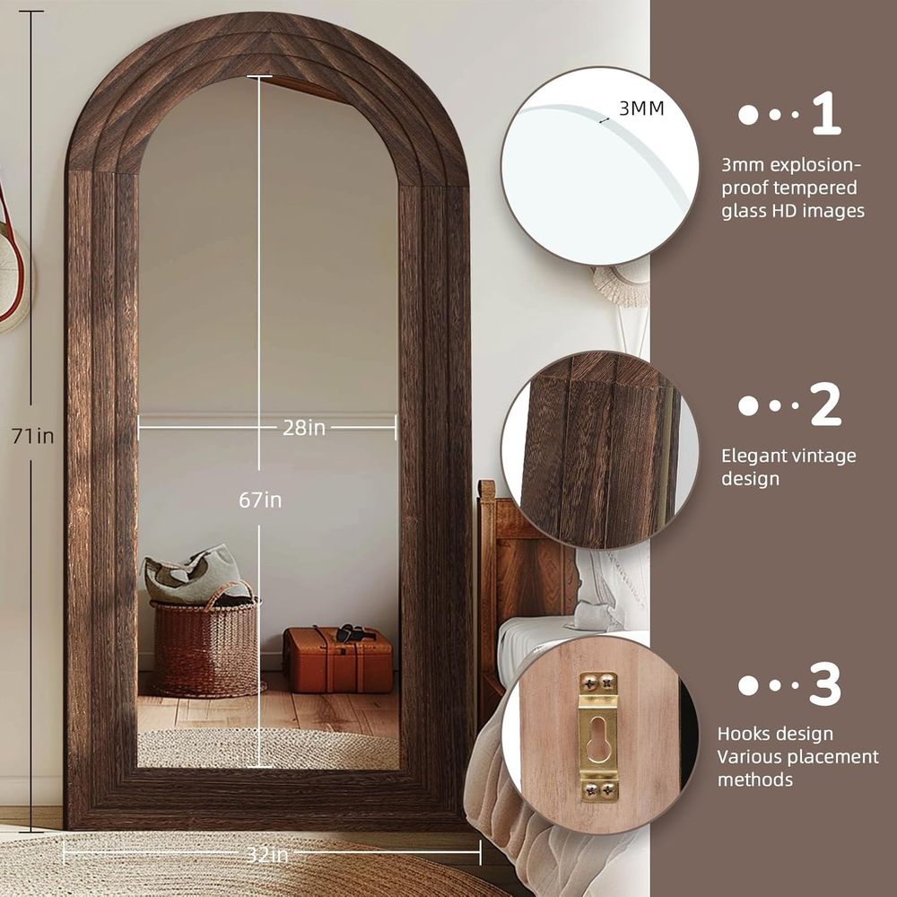 Łukowate lustro na całej długo – Arch Mirror Leaning recenzja i cena