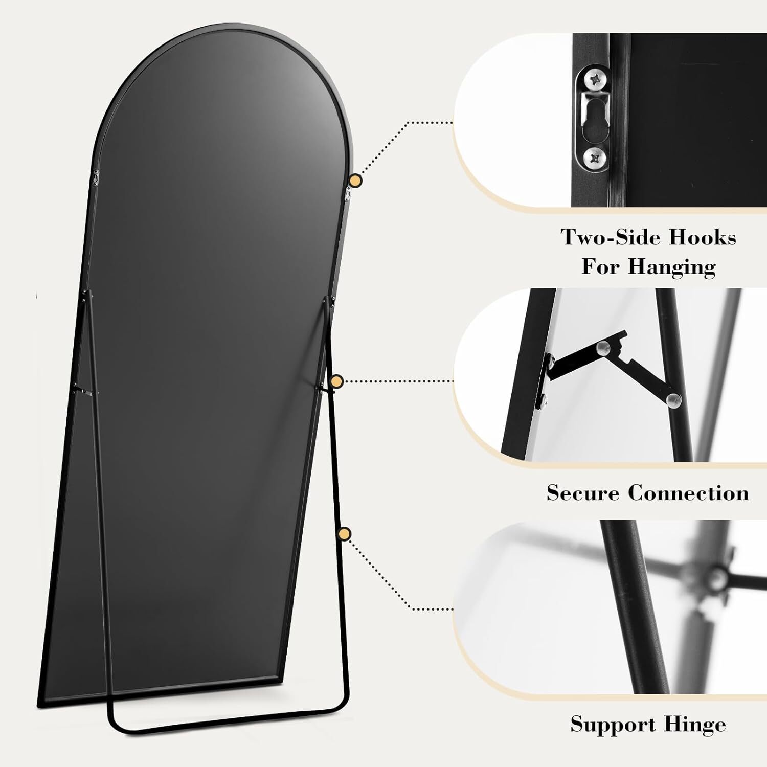 Stojące lustro łukowe na całej – Arch Mirror Leaning recenzja i cena