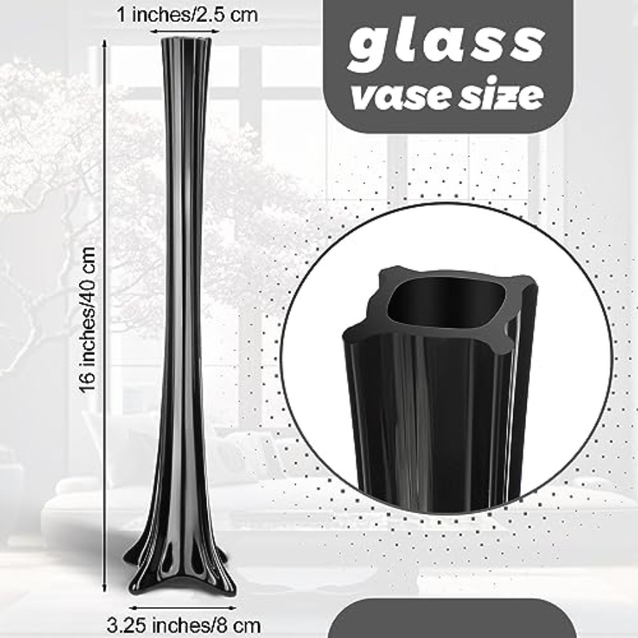 Szklane, czarne, wysokie, smuk – Fluted Vase Tall recenzja i cena