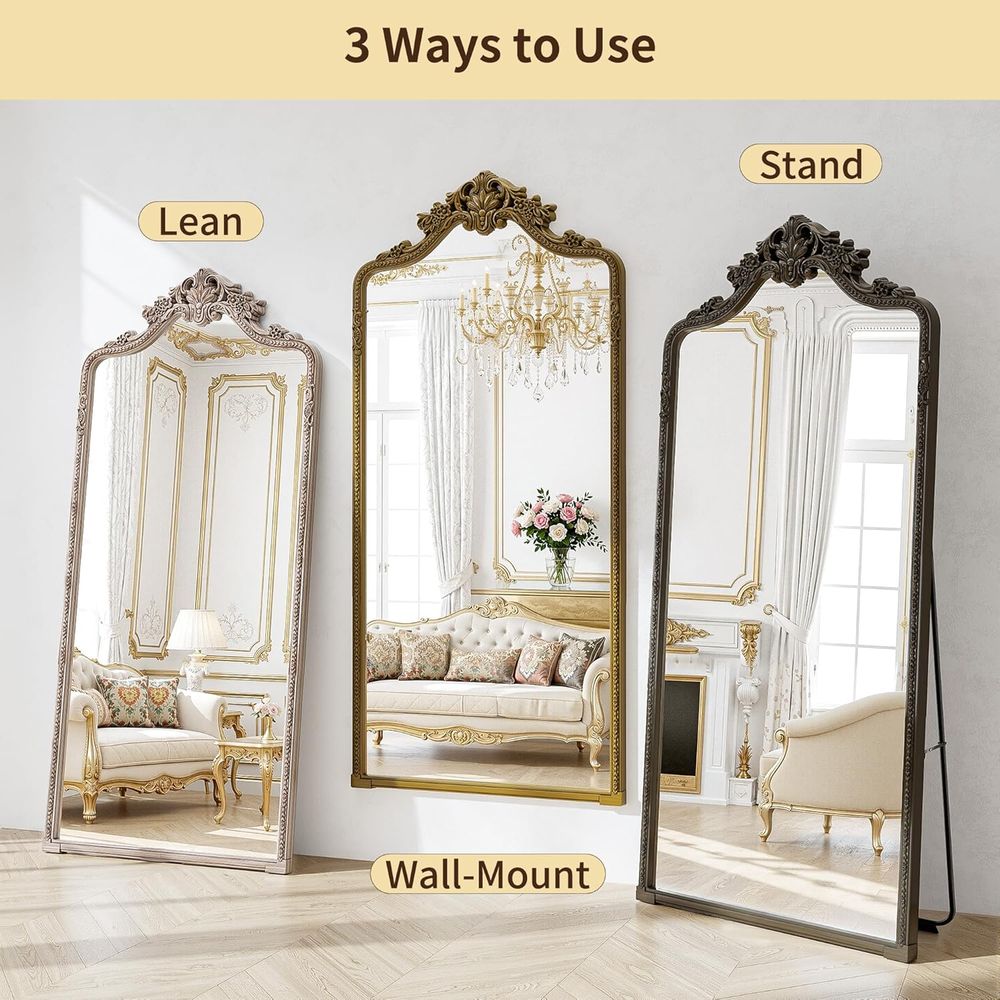 Lustro naścienné łukowe, pełno – Arch Mirror Leaning recenzja i cena